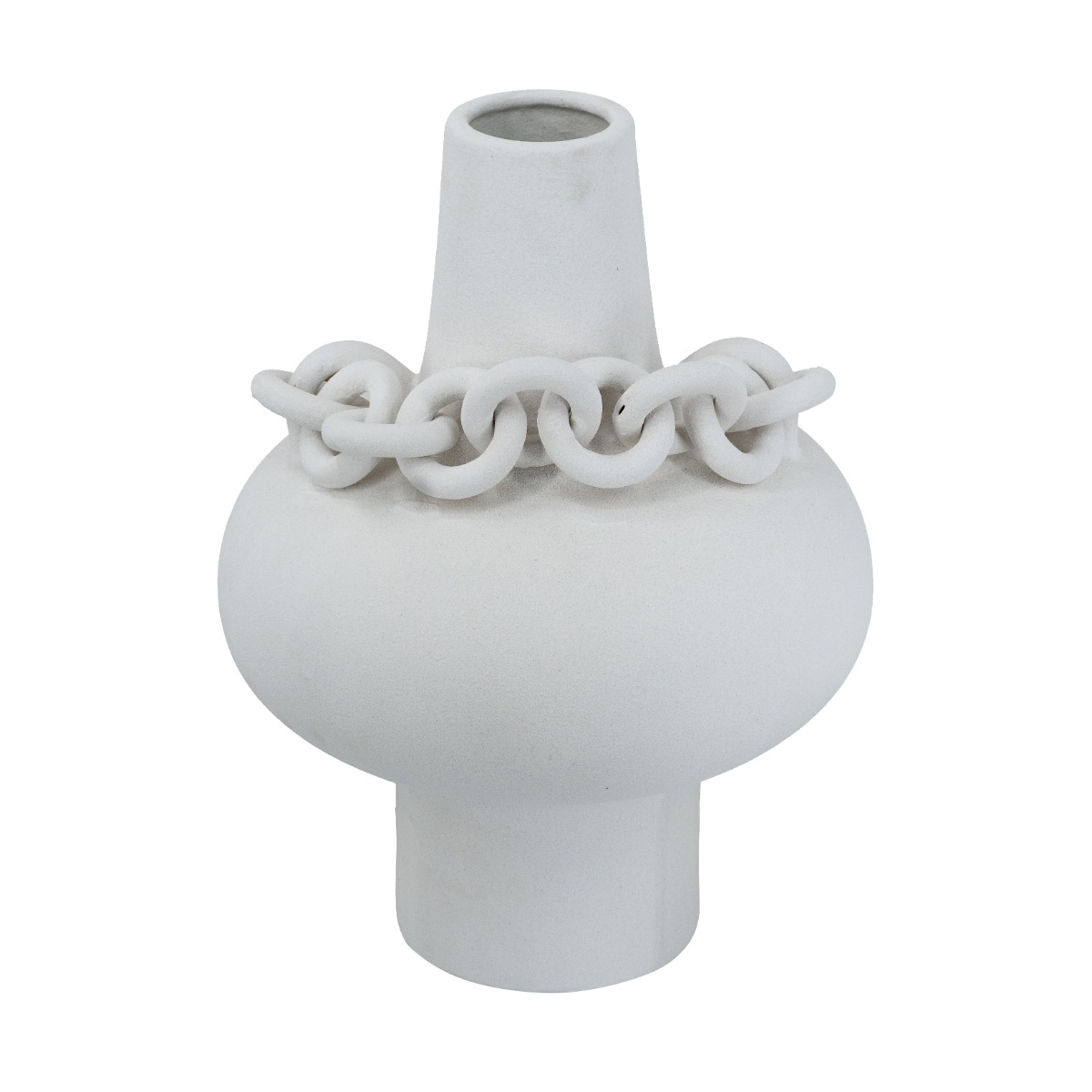 Artekko Candia Λευκό Κεραμικό Βάζο (31x31x40)cm