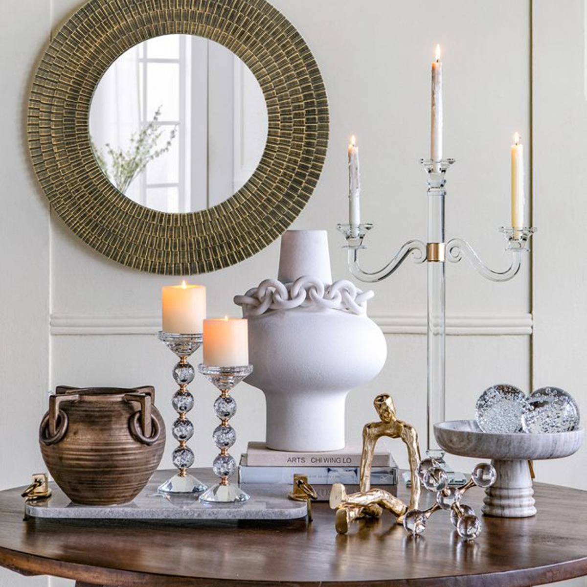 Artekko Candia Λευκό Κεραμικό Βάζο (31x31x40)cm