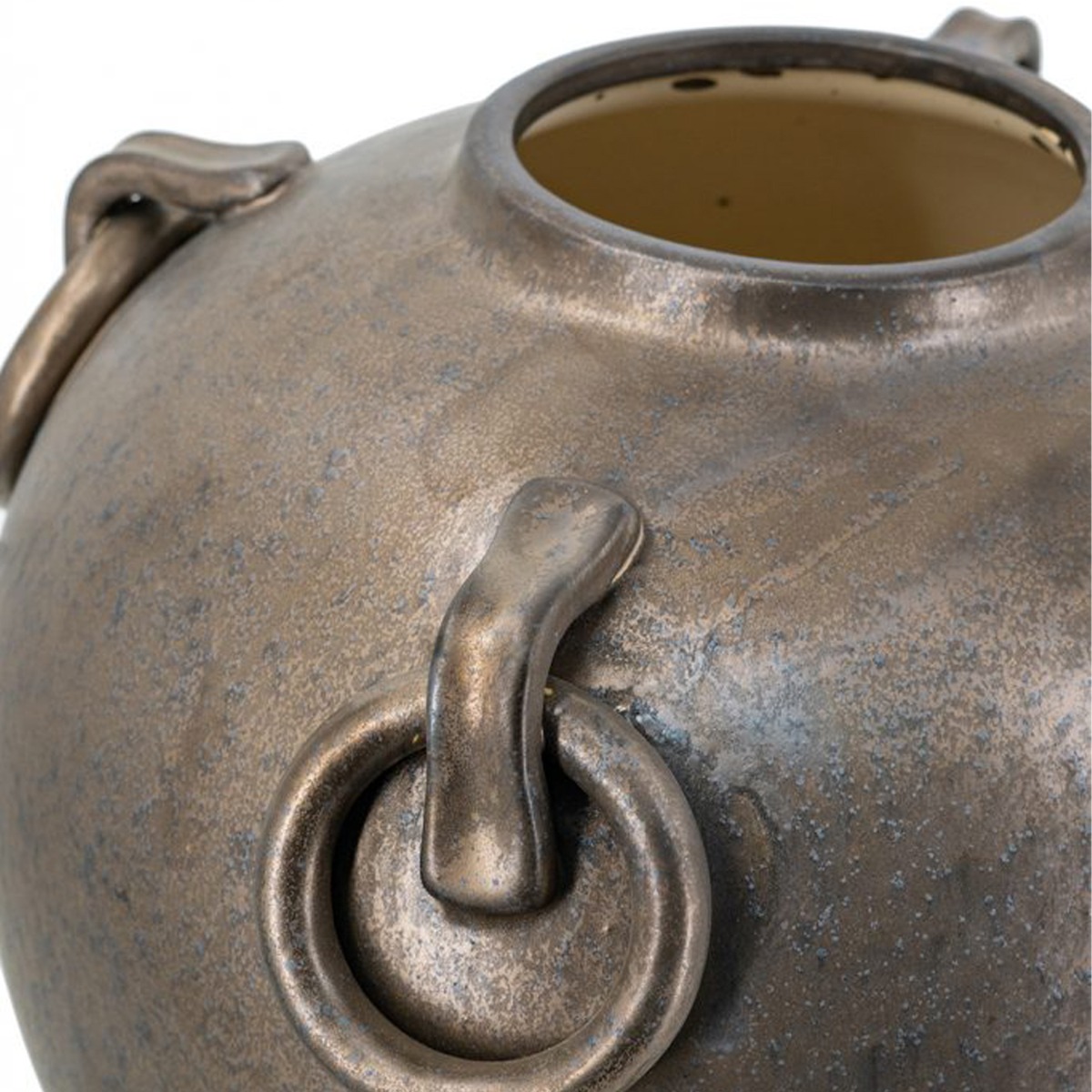 Artekko Candia Μπρονζέ Κεραμικό Βάζο (29x29x31)cm