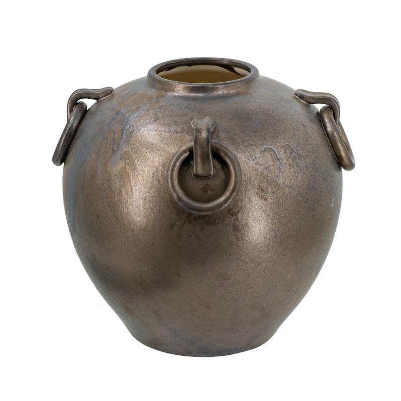 Artekko Candia Μπρονζέ Κεραμικό Βάζο (29x29x31)cm