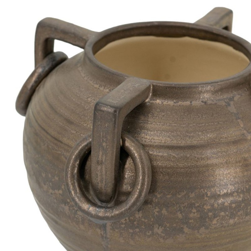 Artekko Candia Μπρονζέ Κεραμικό Βάζο (20.5x20.5x18)cm