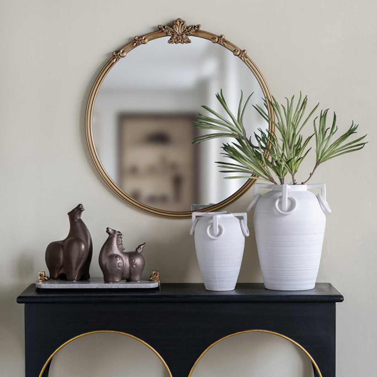 Artekko Candia Μπρονζέ Κεραμικό Διακοσμητικό Άλογο (18.5x10.5x20)cm