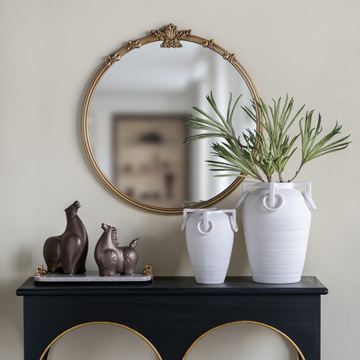 Artekko Candia Μπρονζέ Κεραμικό Διακοσμητικό Άλογο (21x10.5x29)cm