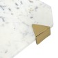 Artekko Marble Λευκός Μαρμάρινος Δίσκος Πλατό με Χρυσές Λεπτομέρειες (51.5x32.5x4)cm