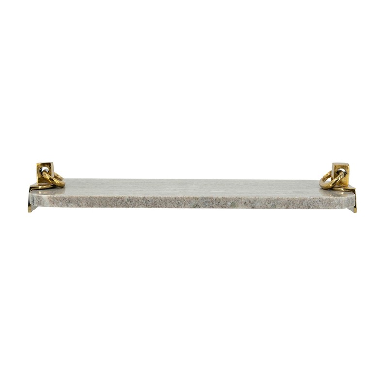 Artekko Marble Γκρι Μαρμάρινος Δίσκος Πλατό με Χρυσές Λεπτομέρειες (45.8x25.5x6.3)cm