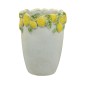 Artekko Lemon Εκρού Τσιμεντένιο Βάζο με Λεμόνια (17x17x22.5)cm