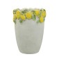 Artekko Lemon Εκρού Τσιμεντένιο Βάζο με Λεμόνια (17x17x22.5)cm