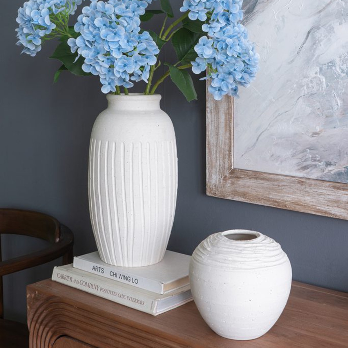 Artekko Antique Λευκό Κεραμικό Βάζο (18.5x18.5x17.2)cm