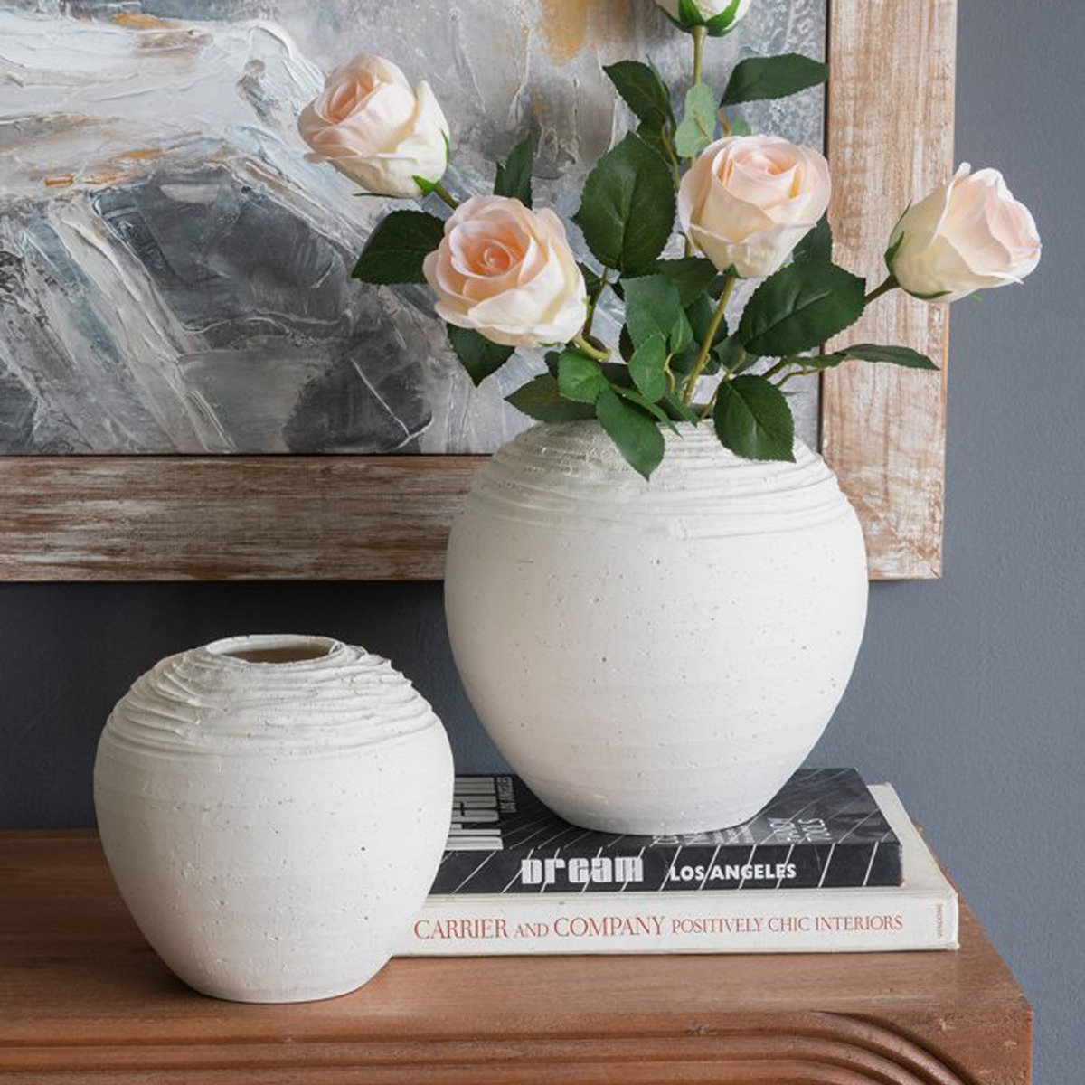 Artekko Antique Λευκό Κεραμικό Βάζο (18.5x18.5x17.2)cm