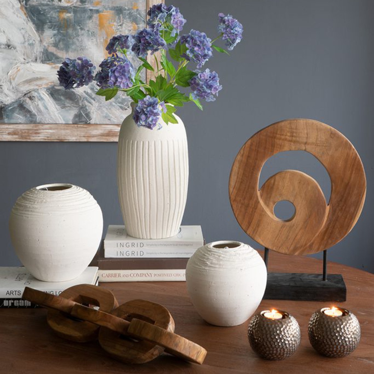 Artekko Antique Λευκό Κεραμικό Βάζο (18.5x18.5x17.2)cm