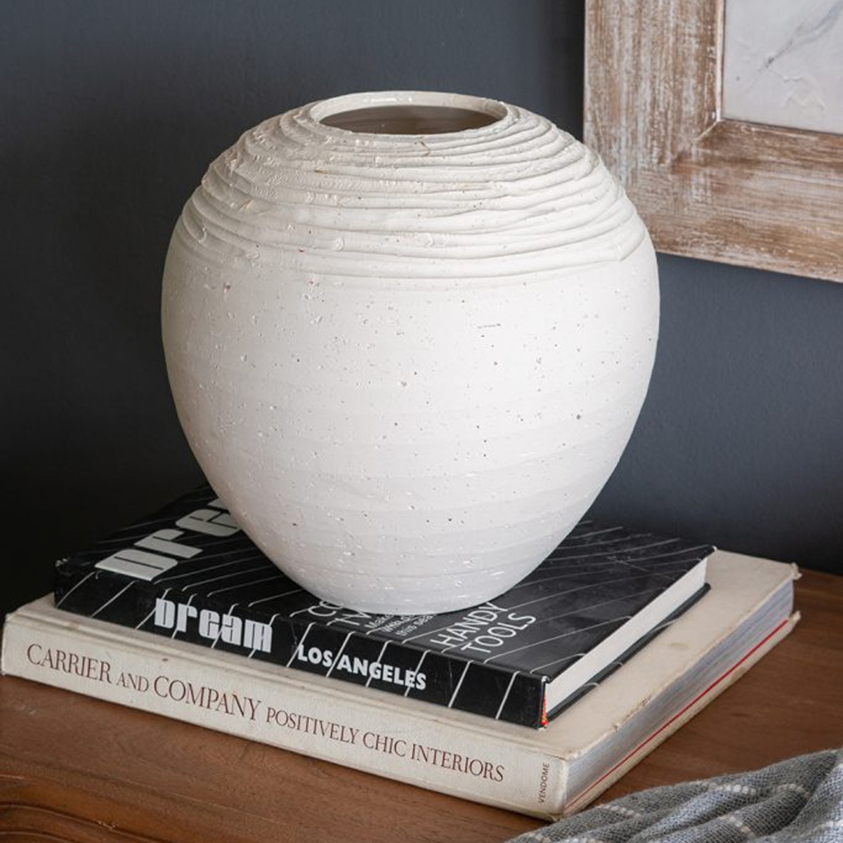 Artekko Antique Λευκό Κεραμικό Βάζο (23.2x23.2x22.2)cm