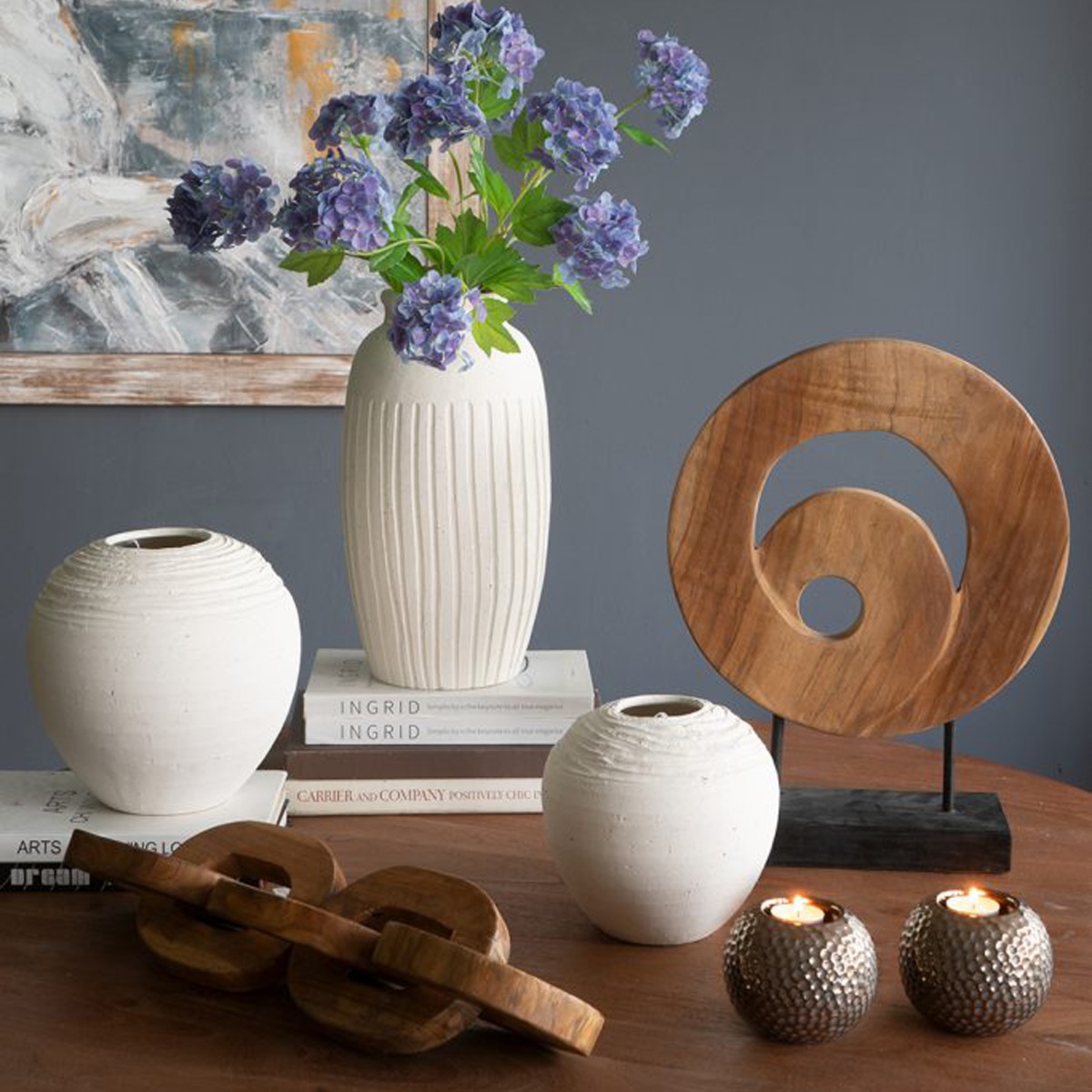 Artekko Antique Λευκό Κεραμικό Βάζο (19.5x19.5x38)cm