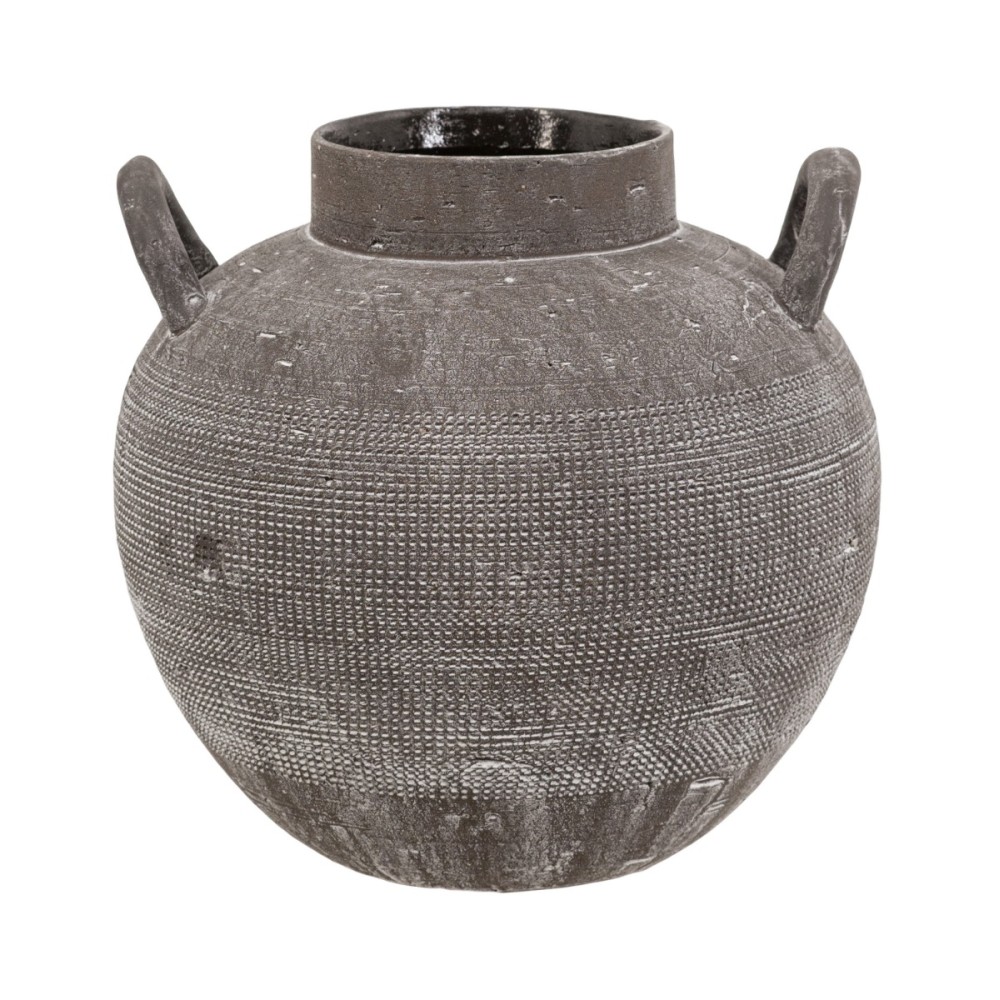 Artekko Antique Κεραμικό Βάζο σε Μαύρη Πατίνα (24.2x24.2x23.5)cm