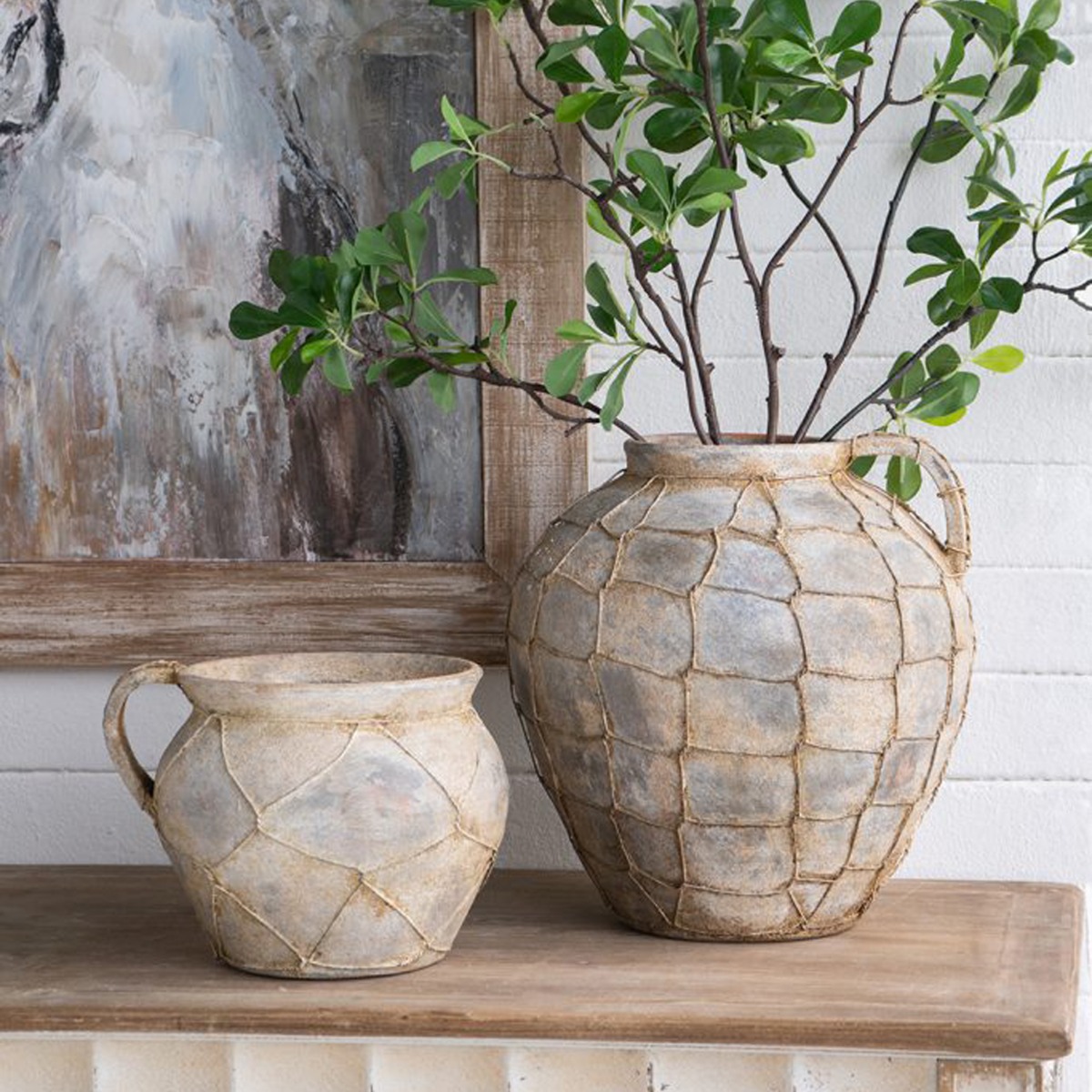 Artekko Antique Κεραμικό Βάζο σε Καφέ Αποχρώσεις (32x31.5x33)cm