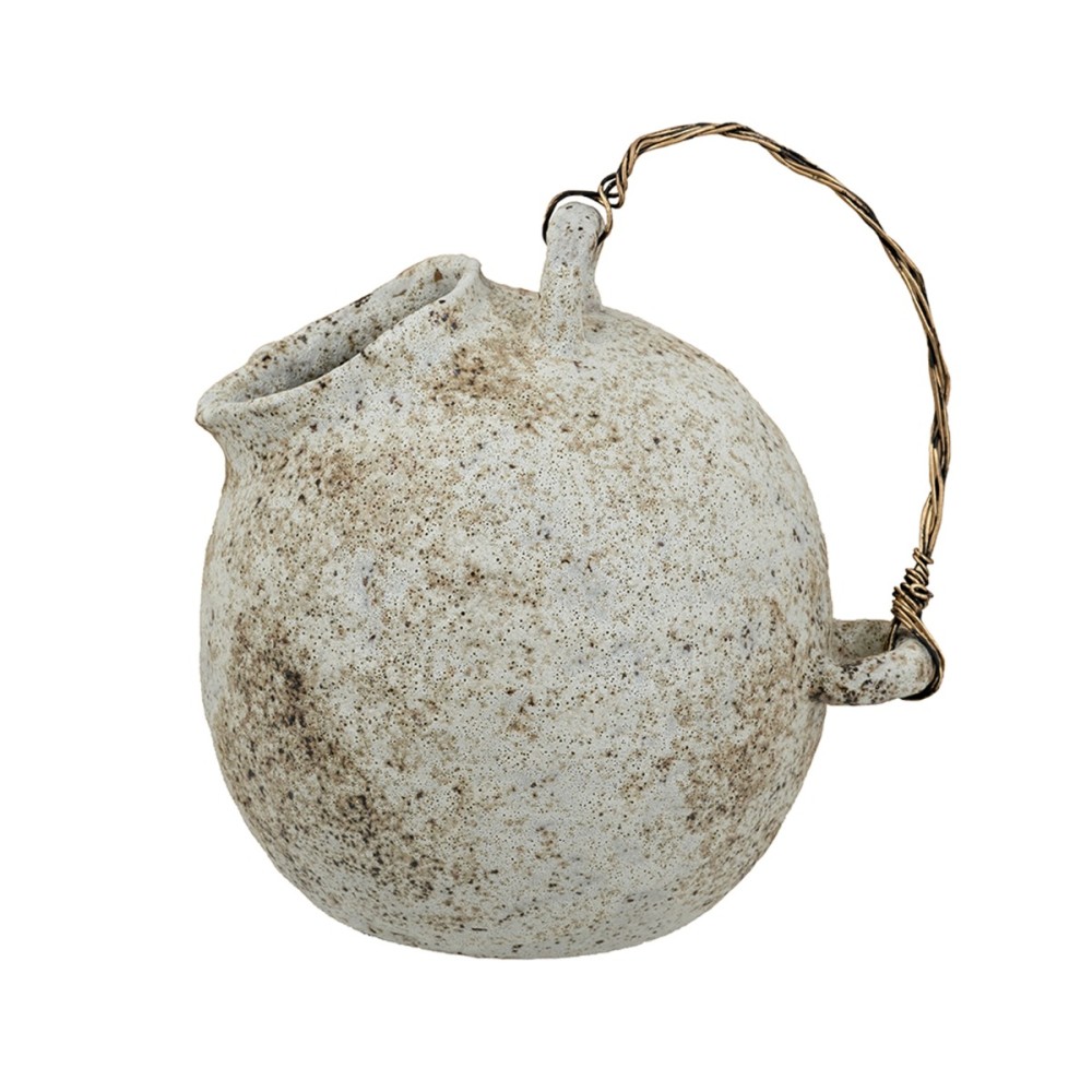 Artekko Antique Κεραμικό Βάζο σε Μπεζ Αποχρώση (25x21x26.2)cm