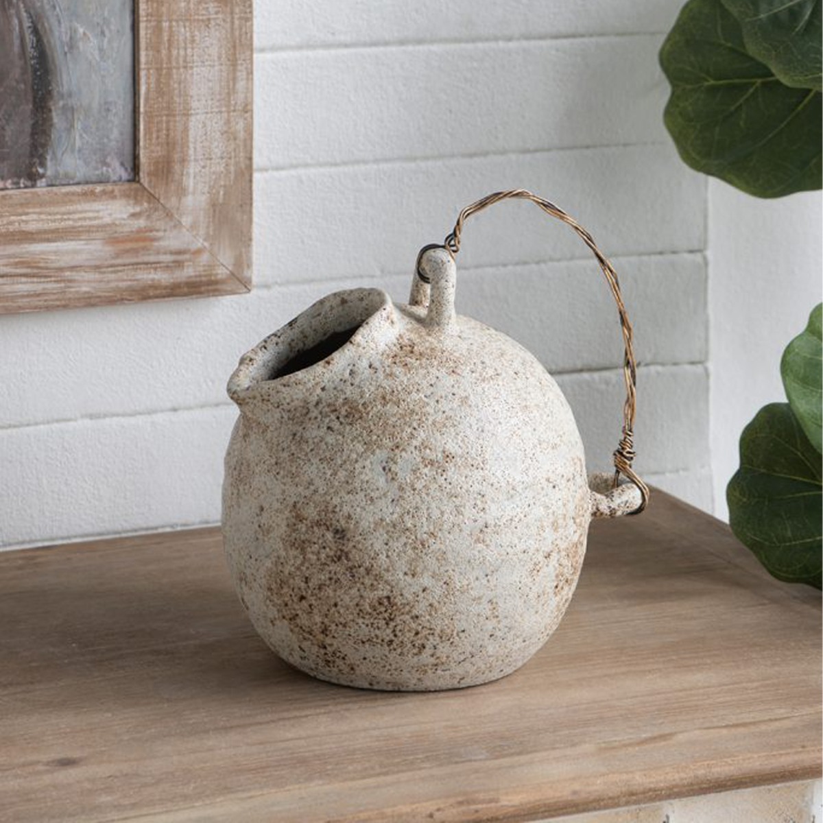 Artekko Antique Κεραμικό Βάζο σε Μπεζ Αποχρώση (25x21x26.2)cm
