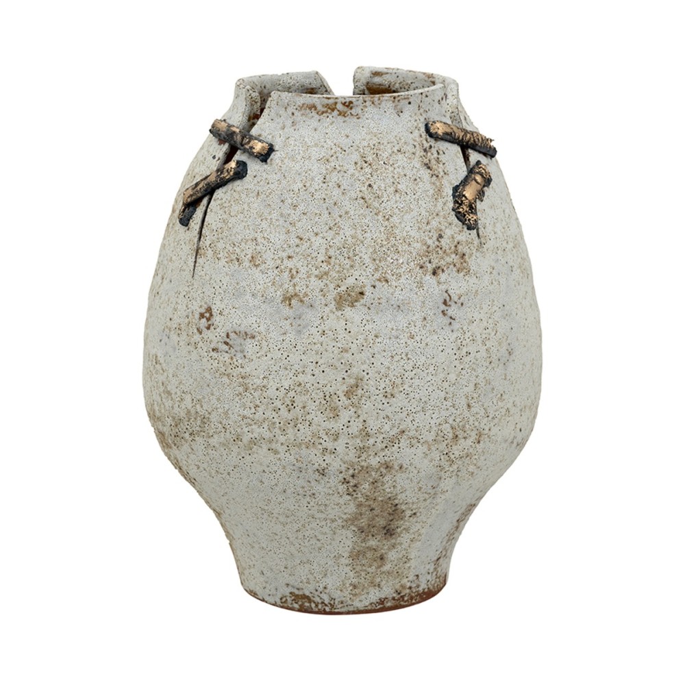 Artekko Antique Κεραμικό Βάζο σε Μπεζ Αποχρώση (19x19x24)cm