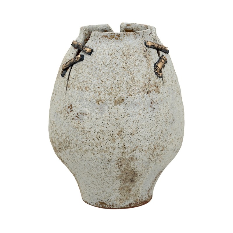 Artekko Antique Κεραμικό Βάζο σε Μπεζ Αποχρώση (19x19x24)cm