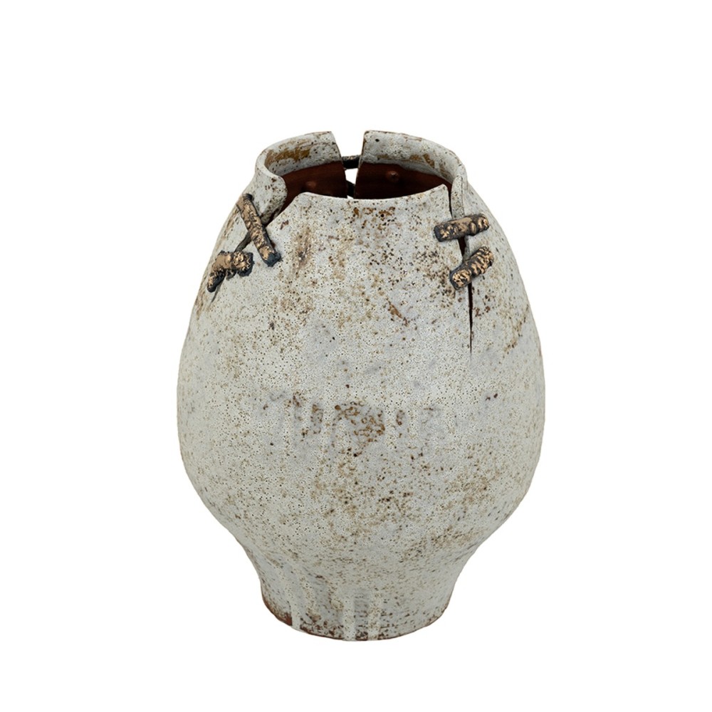 Artekko Antique Κεραμικό Βάζο σε Μπεζ Αποχρώση (19x19x24)cm