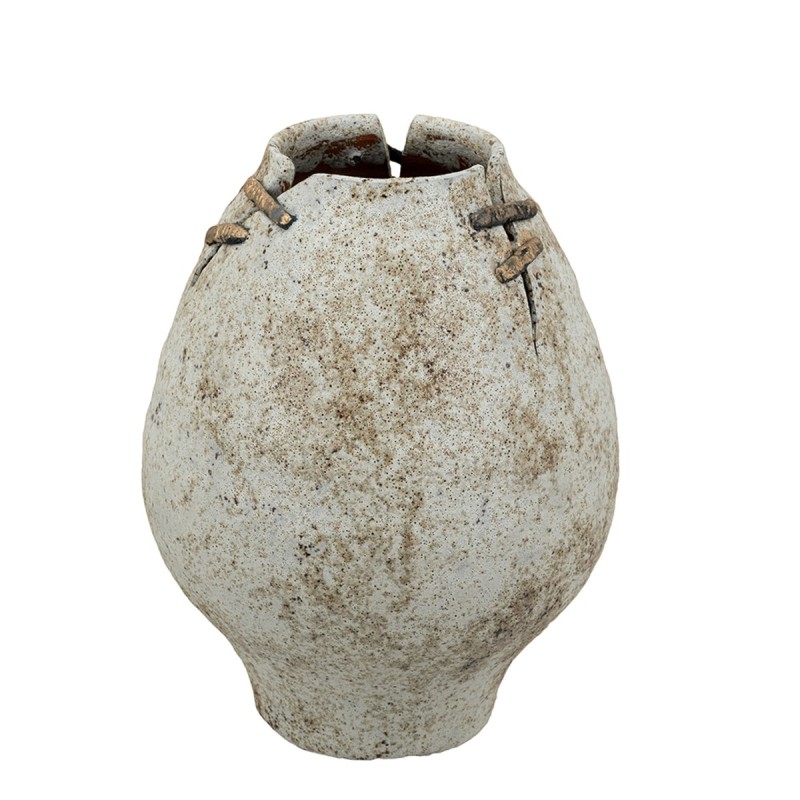 Artekko Antique Κεραμικό Βάζο σε Μπεζ Αποχρώση (24.2x24.2x31.5)cm
