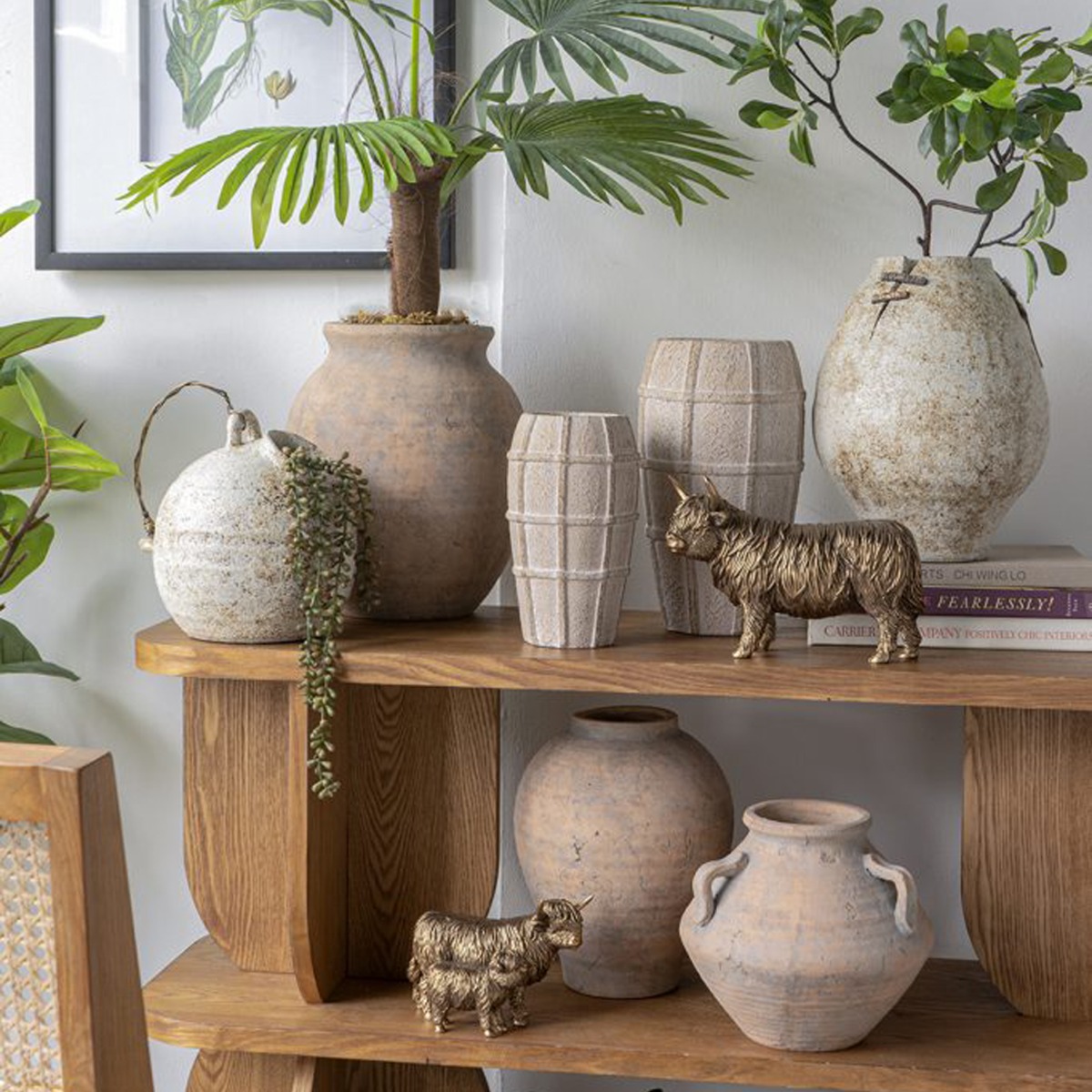 Artekko Antique Βάζο από Τερακότα (25x25x22.5)cm