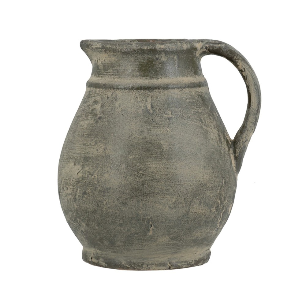 Artekko Antique Βάζο από Τερακότα σε Πράσινη με Μπεζ Αποχρώση (25x25x22.5)cm