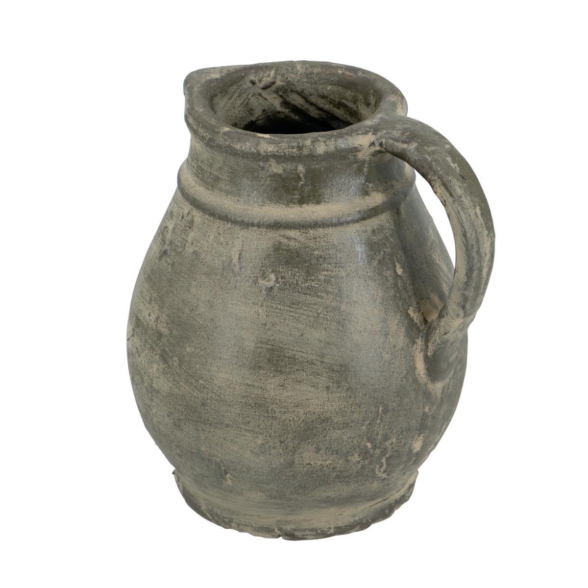 Artekko Antique Βάζο από Τερακότα σε Πράσινη με Μπεζ Αποχρώση (25x25x22.5)cm