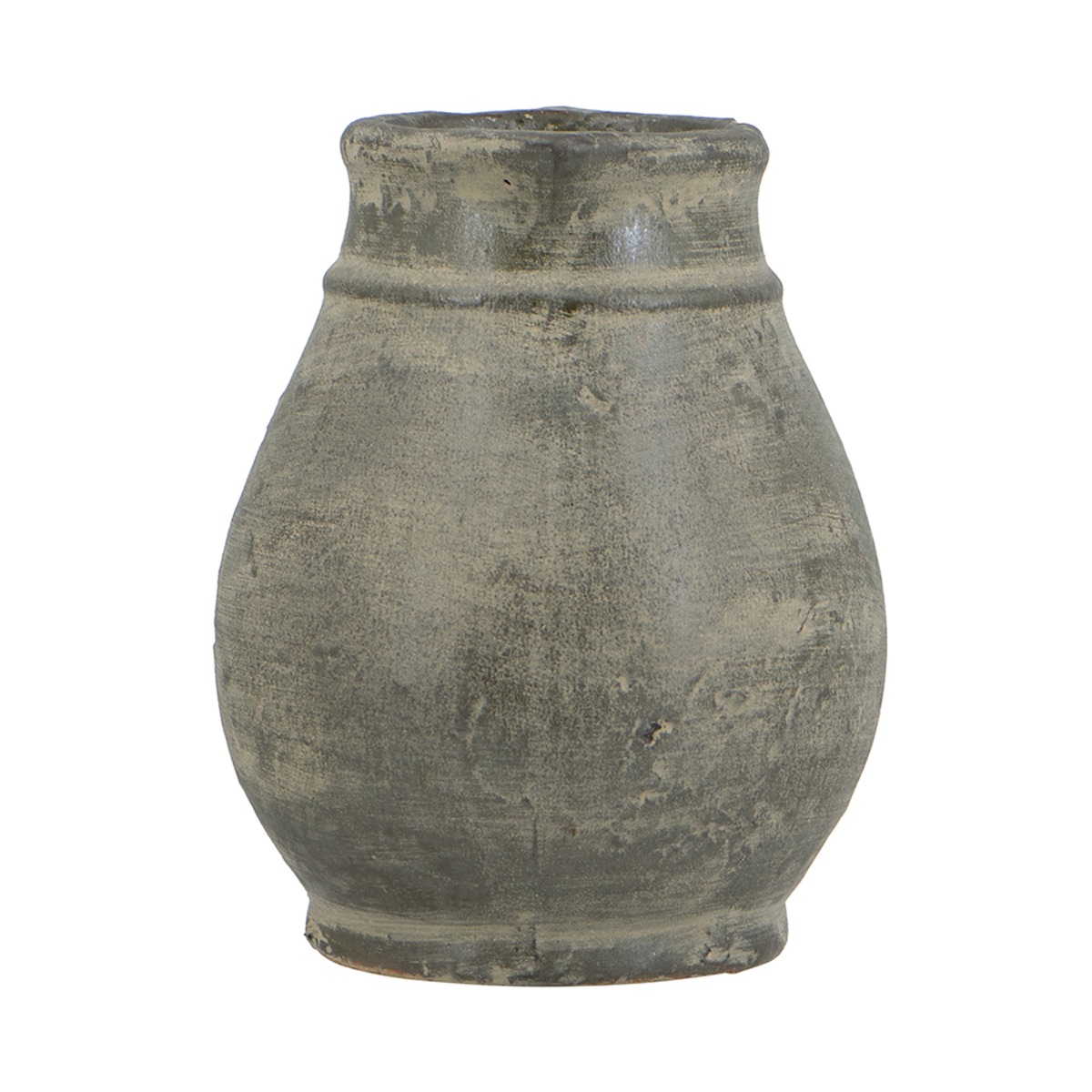 Artekko Antique Βάζο από Τερακότα σε Πράσινη με Μπεζ Αποχρώση (25x25x22.5)cm