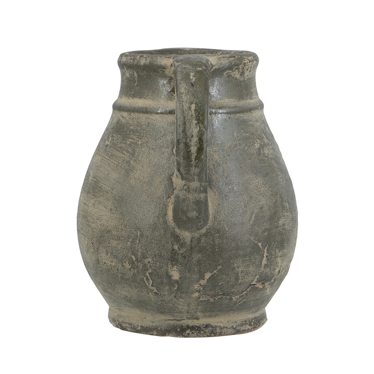 Artekko Antique Βάζο από Τερακότα σε Πράσινη με Μπεζ Αποχρώση (25x25x22.5)cm