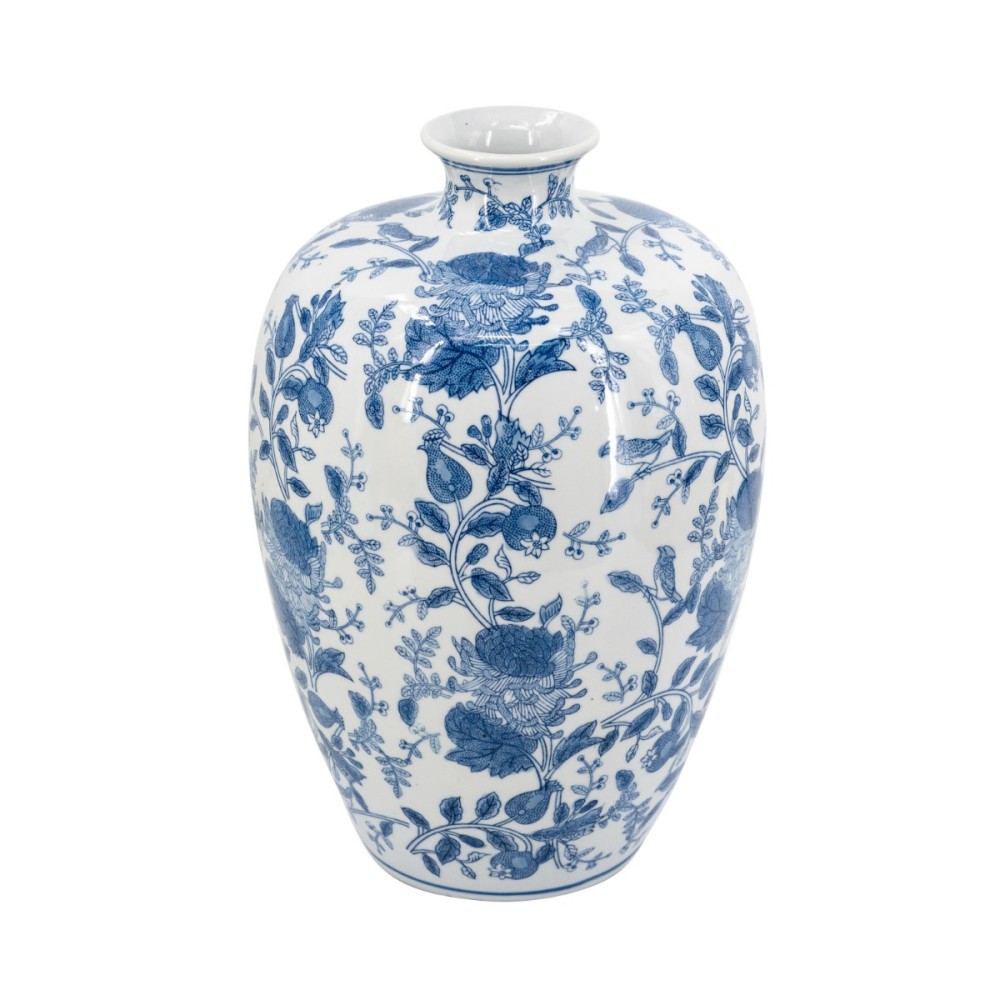 Artekko Melania Βάζο από Πορσελάνη σε Άσπρο και Μπλε (29x29x44.5)cm