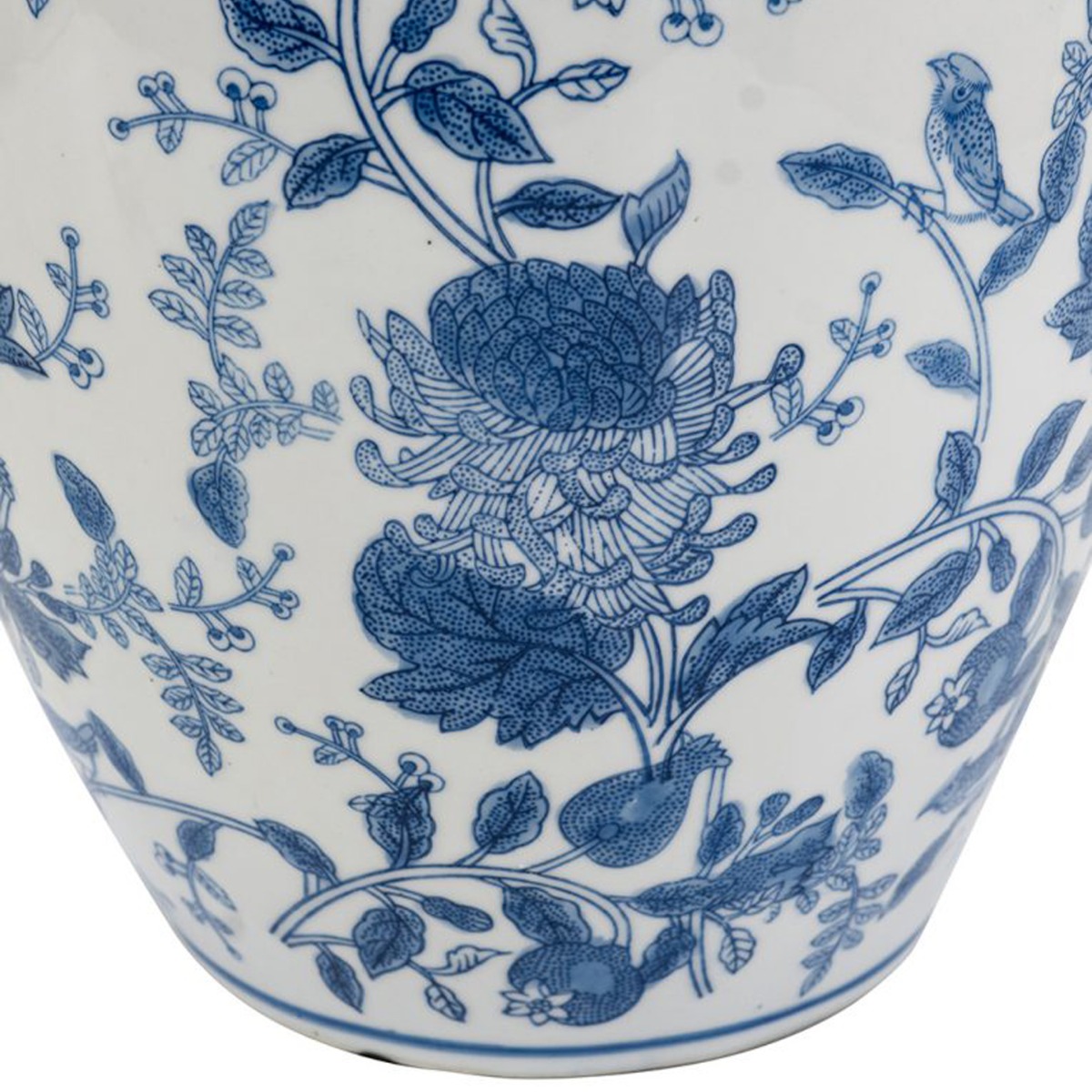 Artekko Melania Βάζο από Πορσελάνη σε Άσπρο και Μπλε (29x29x44.5)cm