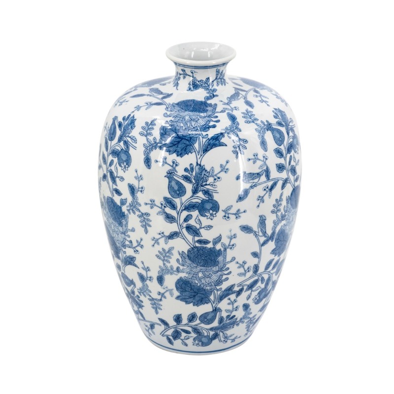 Artekko Melania Βάζο από Πορσελάνη σε Άσπρο και Μπλε (29x29x44.5)cm