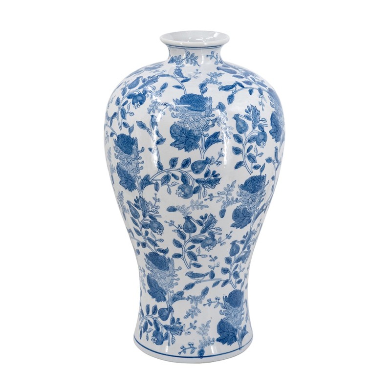 Artekko Melania Βάζο από Πορσελάνη σε Άσπρο και Μπλε (33x33x61)cm