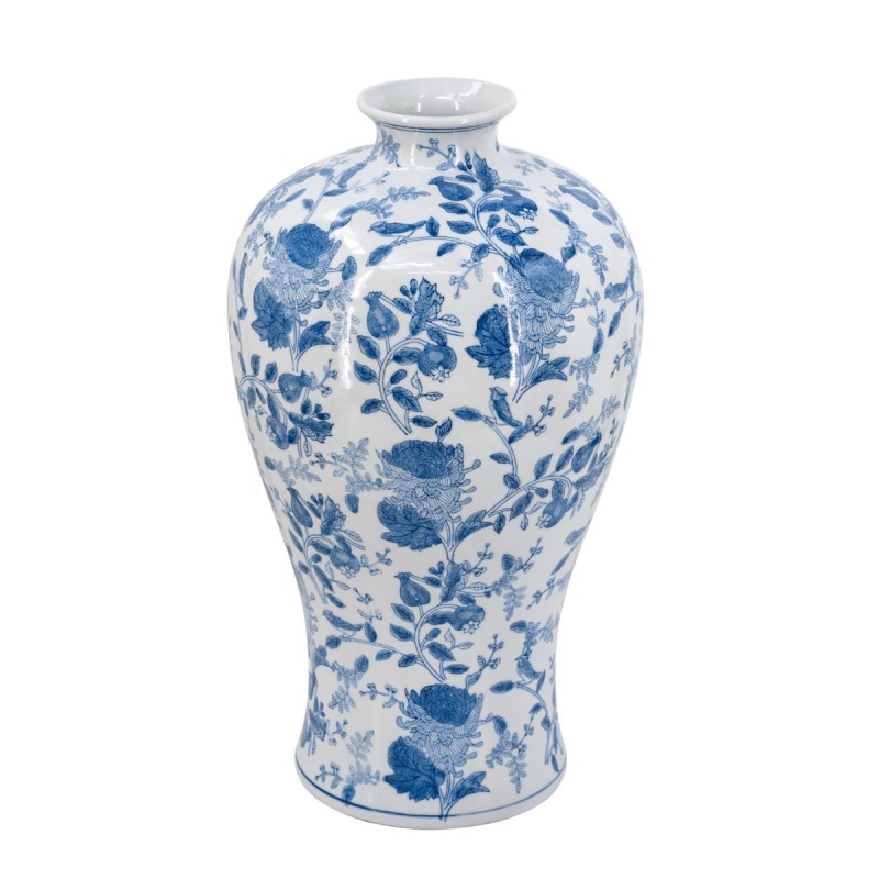 Artekko Melania Βάζο από Πορσελάνη σε Άσπρο και Μπλε (33x33x61)cm