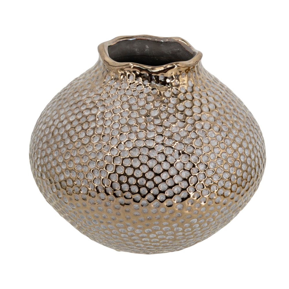 Artekko Lidded Μπρονζέ Κεραμικό Βάζο (21x21x18)cm