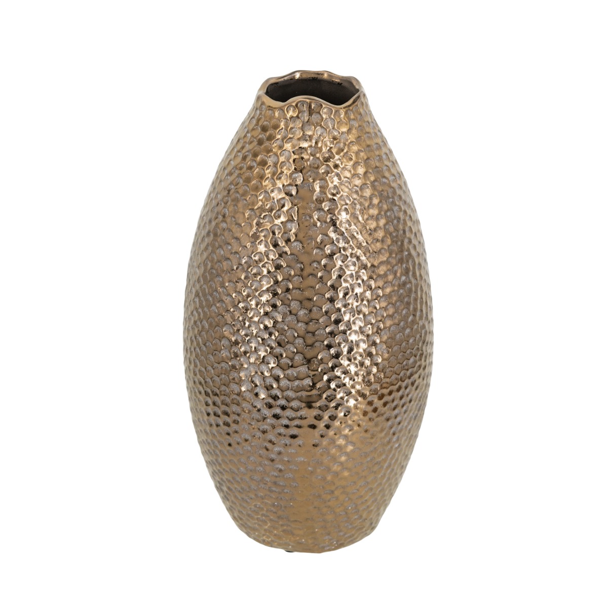 Artekko Lidded Μπρονζέ Κεραμικό Βάζο (18x18x32)cm