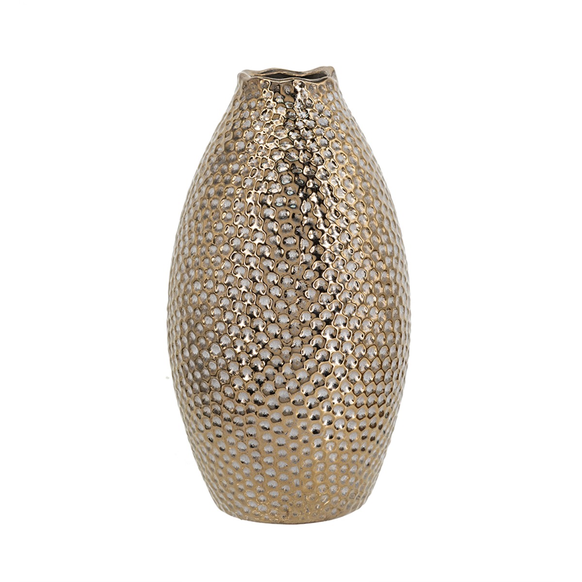 Artekko Lidded Μπρονζέ Κεραμικό Βάζο (13.5x13.5x28)cm