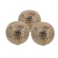 Artekko Lidded Μπρονζέ Κεραμικές Διακοσμητικές Σφαίρες (10x10x9)cm 3pcs