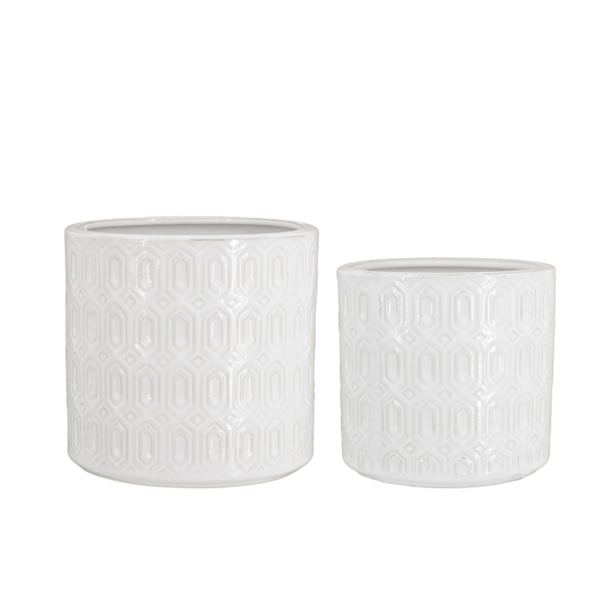 Artekko Planter Λευκά Κεραμικά Κασπώ (18x18x17)cm 2 pcs