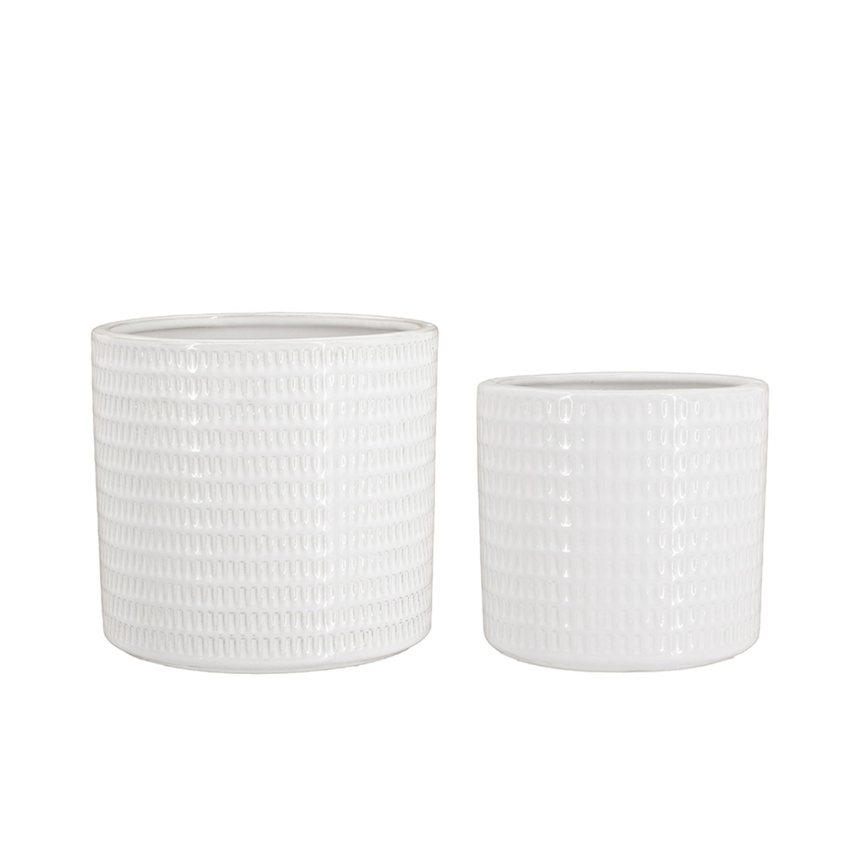 Artekko Planter Λευκά Κεραμικά Κασπώ (18x18x17)cm 2 pcs