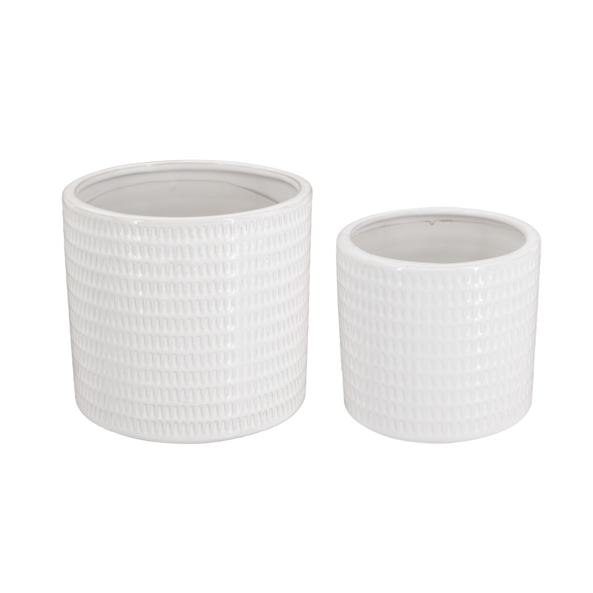 Artekko Planter Λευκά Κεραμικά Κασπώ (18x18x17)cm 2 pcs