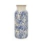 Artekko Aging Λευκό Κεραμικό Βάζο με Μπλε Λουλούδια (16x16x38.7)cm
