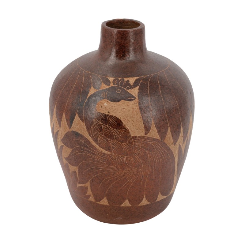 Artekko Antique Βάζο από Τερακότα σε Καφέ Αποχρώσεις (23x23x33)cm