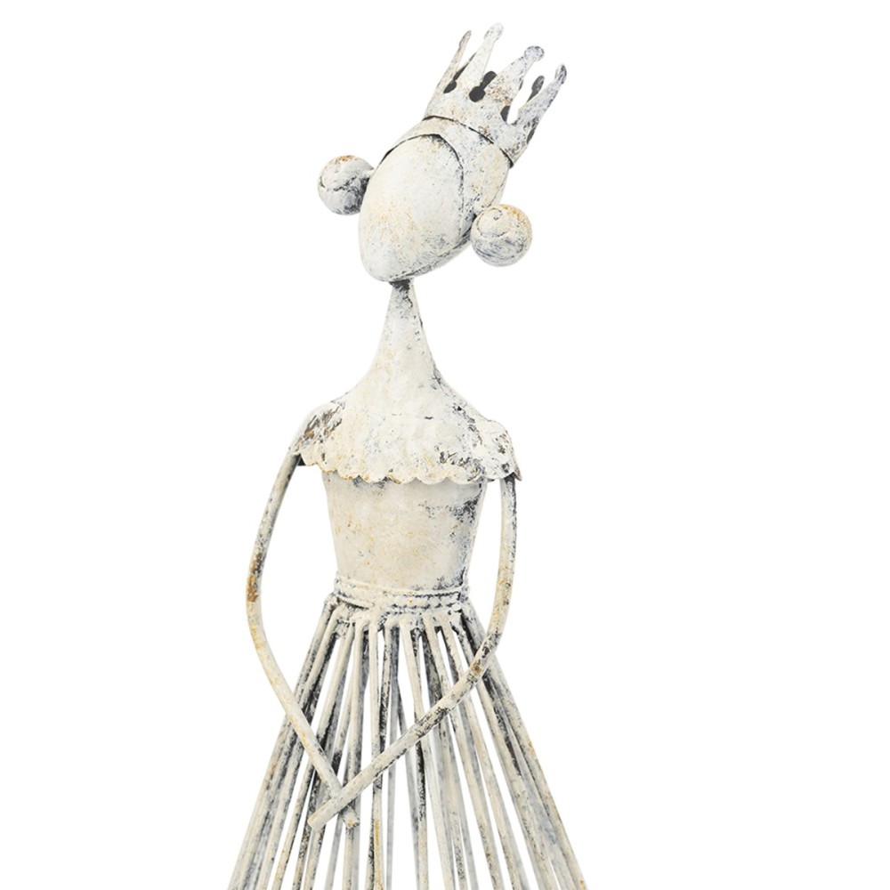 Artekko Vector Μεταλλικό Διακοσμητικό Κλουβί σε Λευκή Πατίνα (34.9x34.9x87)cm