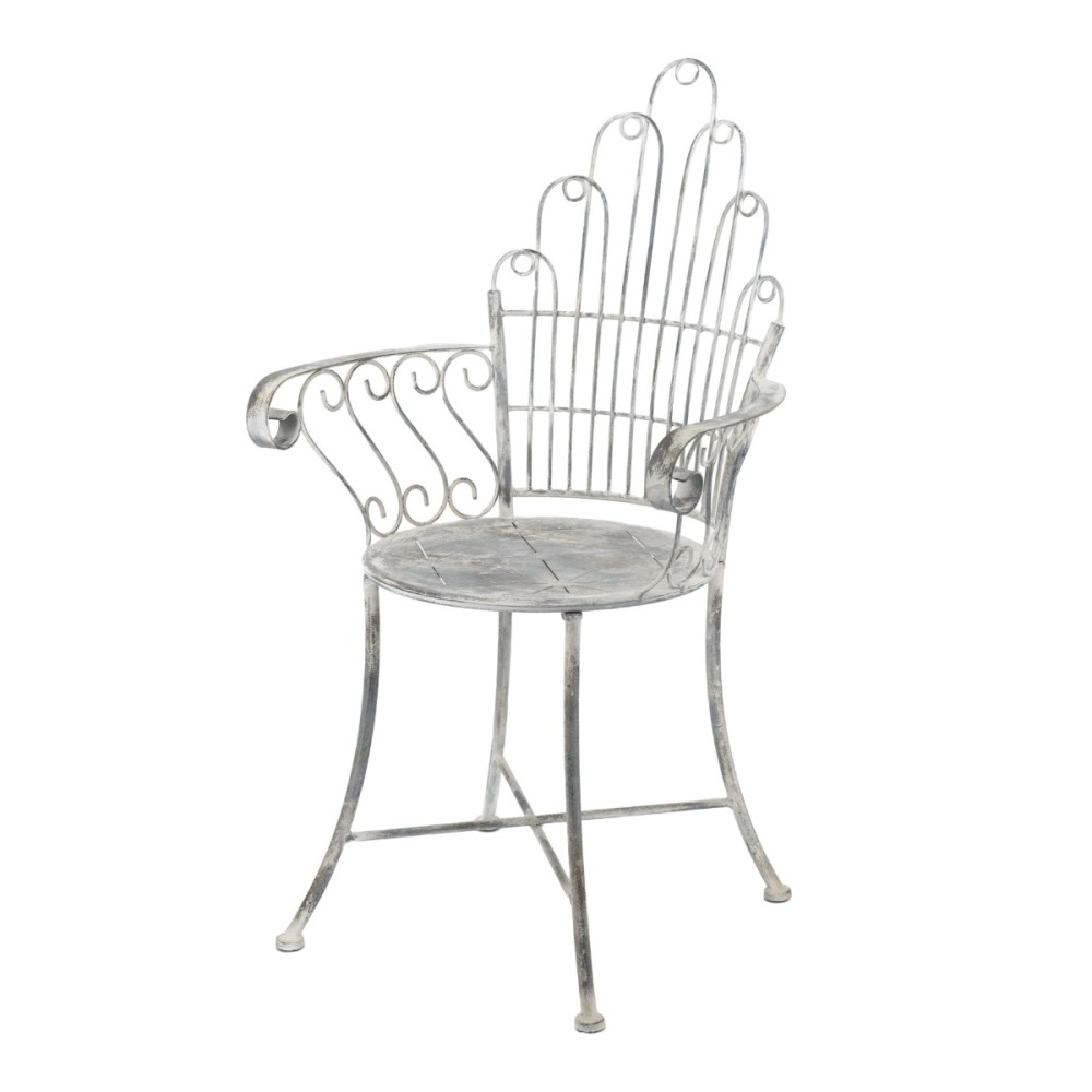 Artekko Vector Μεταλλική Καρέκλα σε Λευκή Πατίνα (58.4x56.5x97.2)cm