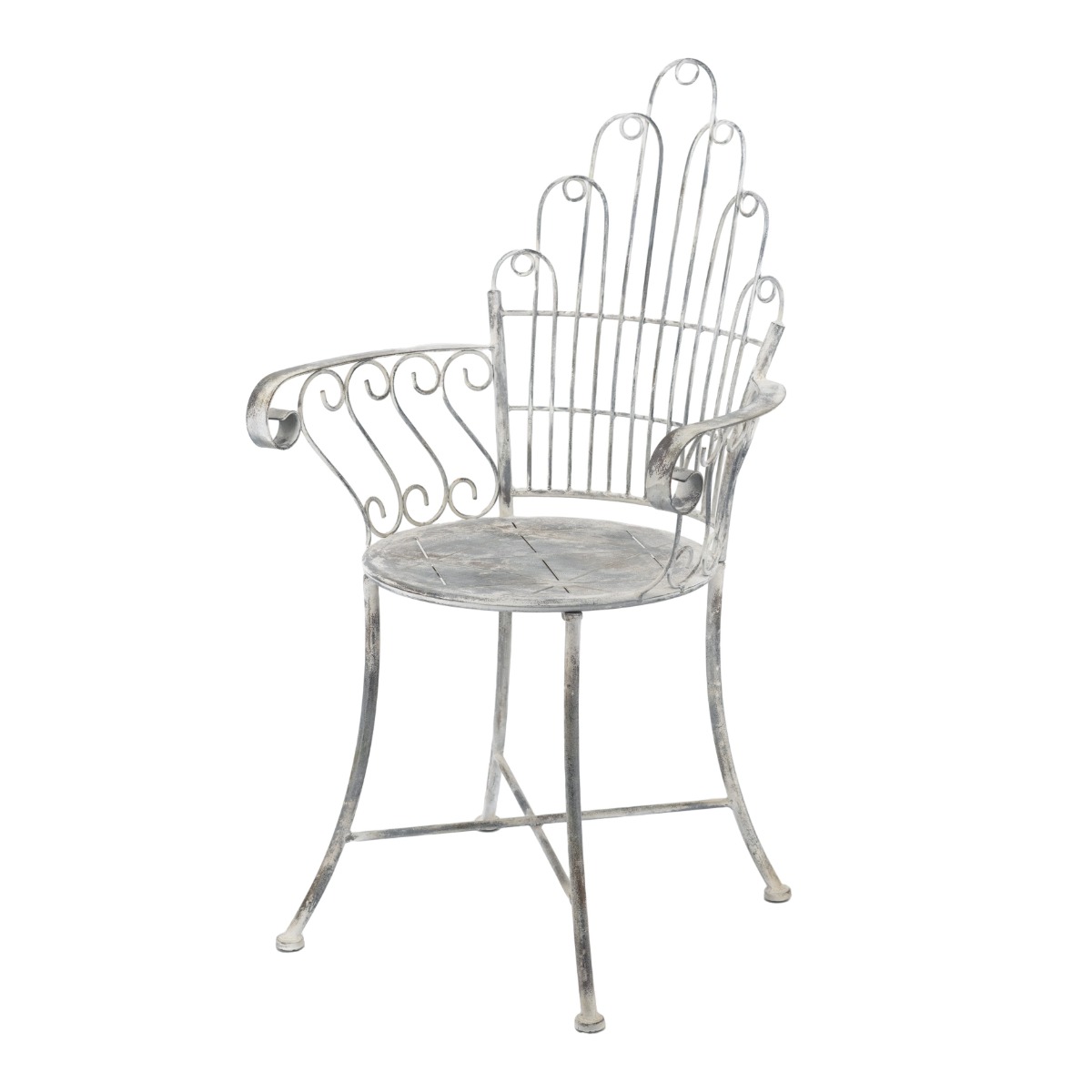 Artekko Vector Μεταλλική Καρέκλα σε Λευκή Πατίνα (58.4x56.5x97.2)cm