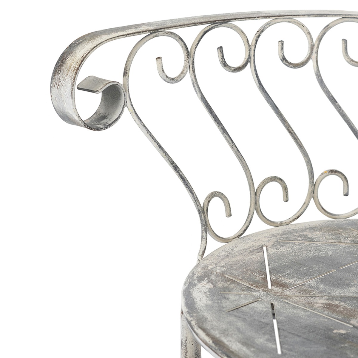 Artekko Vector Μεταλλική Καρέκλα σε Λευκή Πατίνα (58.4x56.5x97.2)cm