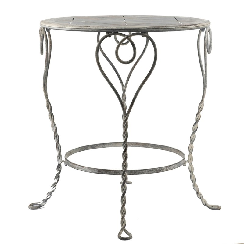 Artekko Vector Μεταλλικό Τραπέζι σε Λευκή Πατίνα (66x66x76.2)cm