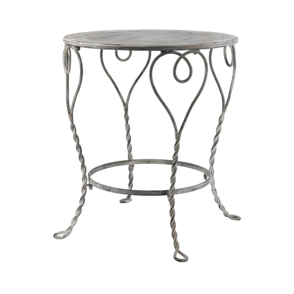 Artekko Vector Μεταλλικό Τραπέζι σε Λευκή Πατίνα (66x66x76.2)cm