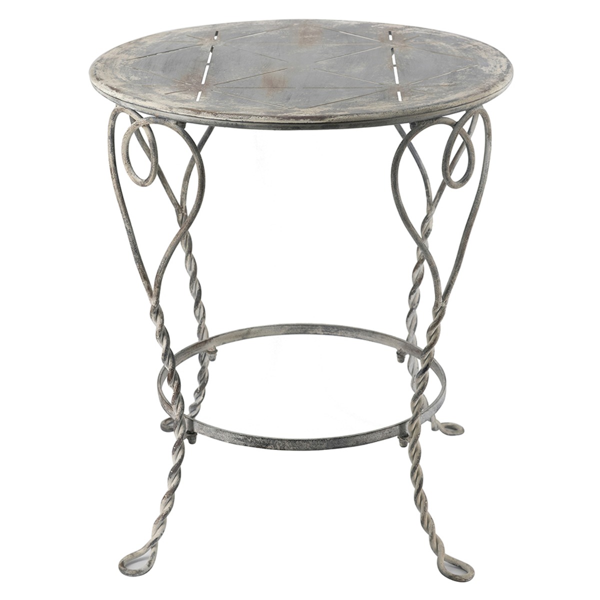 Artekko Vector Μεταλλικό Τραπέζι σε Λευκή Πατίνα (66x66x76.2)cm